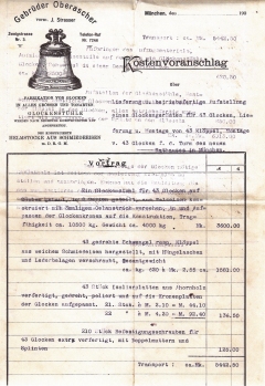 Historischer Verein entdeckt Kostenvoranschlag für Installation des Glockenspiels im Münchner Rathaus